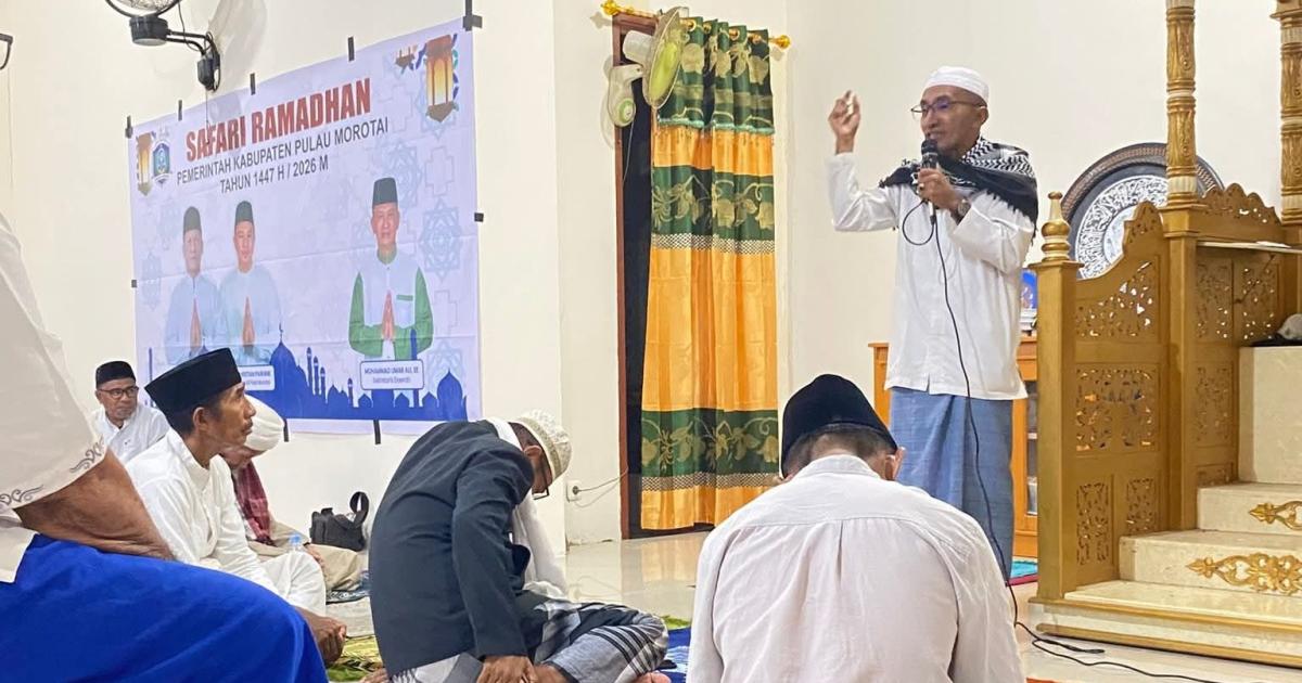 Kasubag TU Kemenag Morotai Sampaikan Besaran Zakat Fitrah 2026 Saat Safari Ramadhan di Morotai Timur
