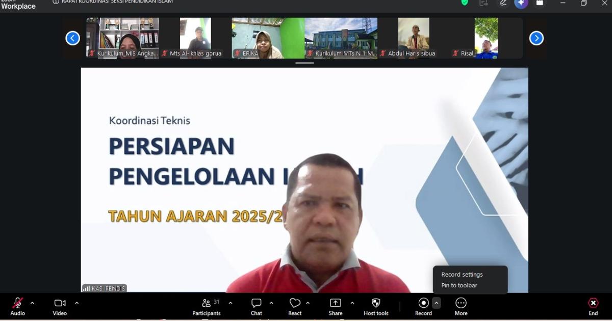 Seksi Pendidikan Islam Kemenag Morotai Gelar Zoom GALATAMA: Bahas Akreditasi dan Ujian Madrasah